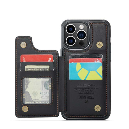 CaseMe Cardholder RFID Phone Case Black