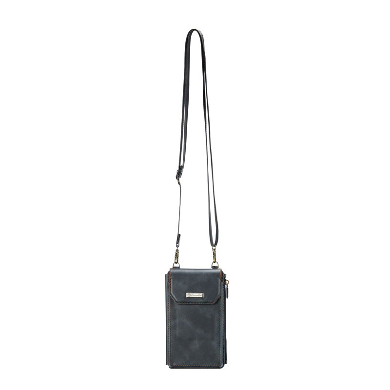 CaseMe Crossbody RFID Zipper Phone Bag Black
