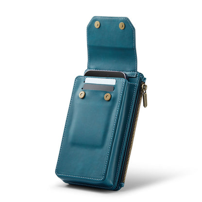 CaseMe Crossbody RFID Zipper Phone Bag Blue