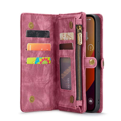 CaseMe Zipper Wallet Detachable Case Red