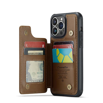 CaseMe Cardholder RFID Phone Case Brown