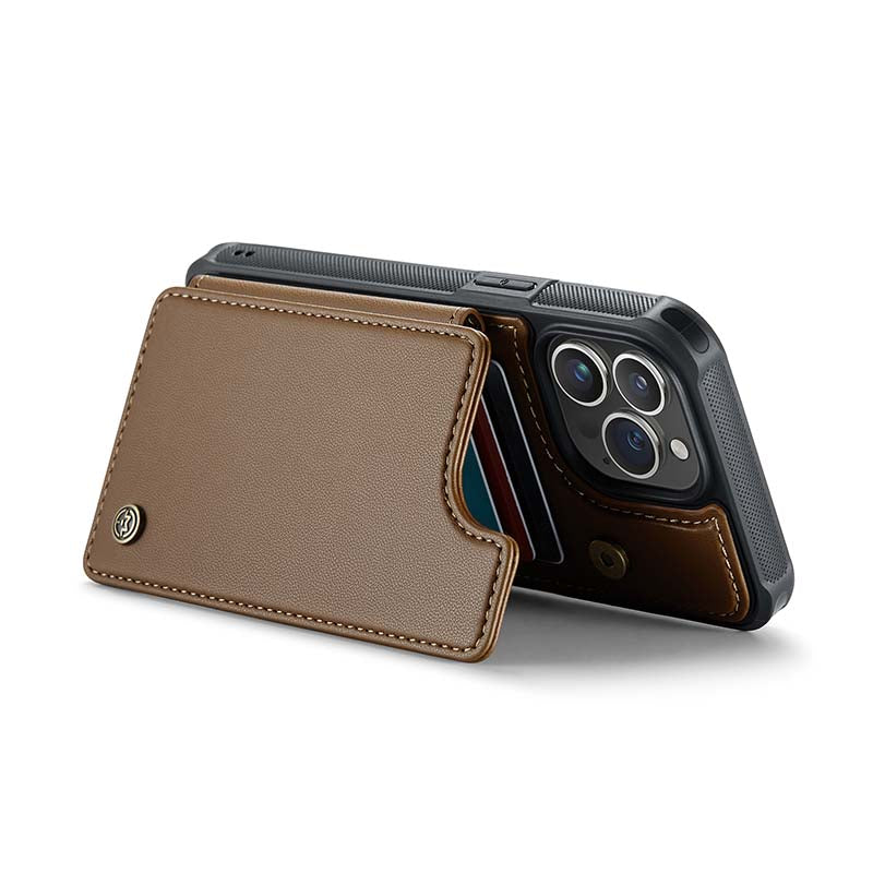 CaseMe Cardholder RFID Phone Case Brown