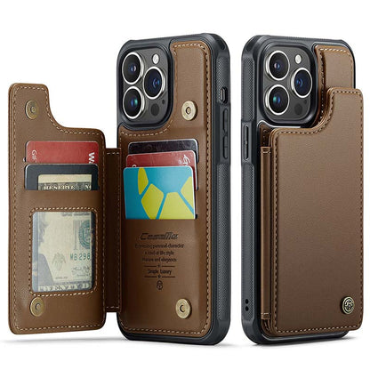 CaseMe Cardholder RFID Phone Case Brown